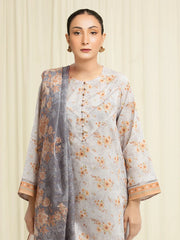 MERAK ZARI | Unstitched 3PC lawn -EWU6M6-045-3P