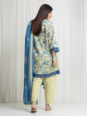 MERAK ZARI | Unstitched 3PC lawn EWU6M6-063-3P