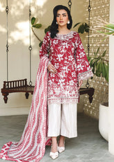 Premium Embroidered Akira 3PC Unstitched Lawn By Zinnia By Raaya