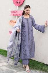 Premium Embroidered Mahnaz 3PC Unstitched Lawn By Rang Rasiya