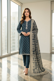Original Stitched Binsaeed 3PC Printed Lawn Article 18