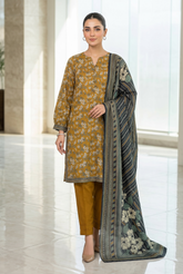 Original Stitched Binsaeed 3PC Printed Lawn Article 15