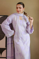 ZELLBURY ChikanKari Embroidered Shirt Shalwar Dupatta 3PC 4059