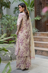 ZELLBURY ChikanKari Embroidered Shirt Shalwar Dupatta 3PC 4064
