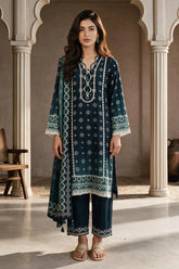 ZELLBURY | Printed Cotton 2PC Shirt Dupatta 0002