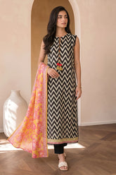 ZELLBURY | Printed Cotton 2PC Shirt Dupatta 0004