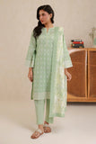 Zellbury 3PC Embroidered Shirt Shalwar Dupatta 0780