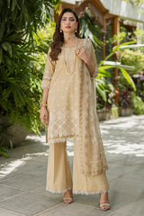 ZELLBURY ChikanKari Embroidered Shirt Shalwar Dupatta 3PC 4081