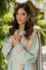 ZELLBURY ChikanKari Embroidered Shirt Shalwar Dupatta 3PC 4086