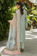 ZELLBURY ChikanKari Embroidered Shirt Shalwar Dupatta 3PC 4086