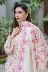 ZELLBURY ChikanKari Embroidered Shirt Shalwar Dupatta 3PC 4096