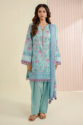 Zellbury 3PC Embroidered Shirt Shalwar Dupatta 1009