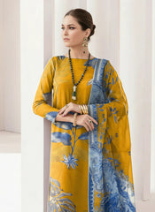 Sunlit Sapphire Unstitched 3PC Lawn By House Of Lala