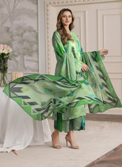Olive Bloom Unstitched 3PC Lawn By House Of Lala