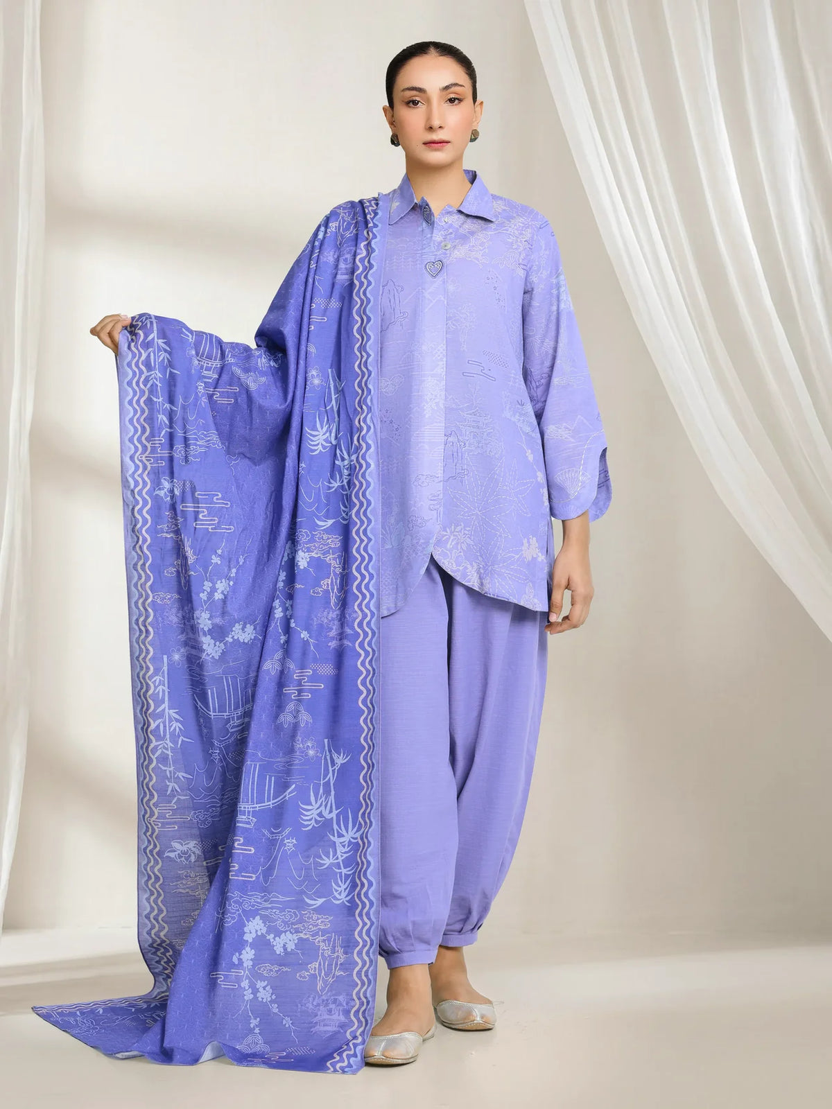 ALLURE | Unstitched 3PC Khaddar - EWU6A3-37114-3P