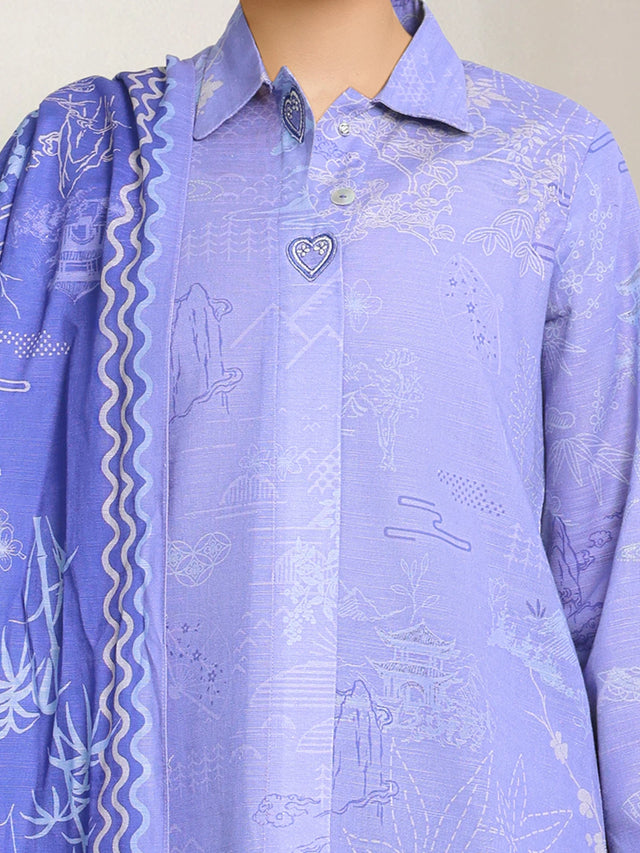 ALLURE | Unstitched 3PC Khaddar - EWU6A3-37114-3P