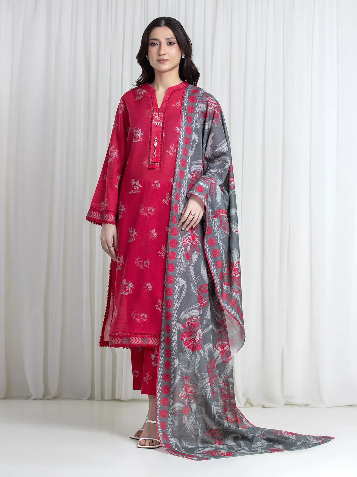 ALLURE | Unstitched 3PC Khaddar - EWU6A3-37186-3P