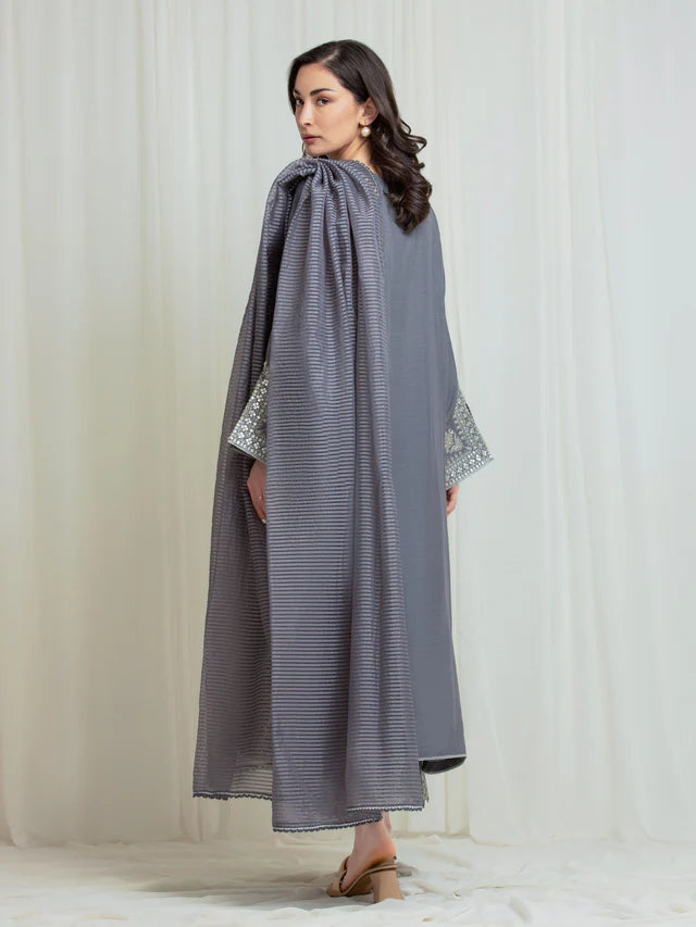 Festive Embroidered | Unstitched Embroidered Silk Suit 3PC