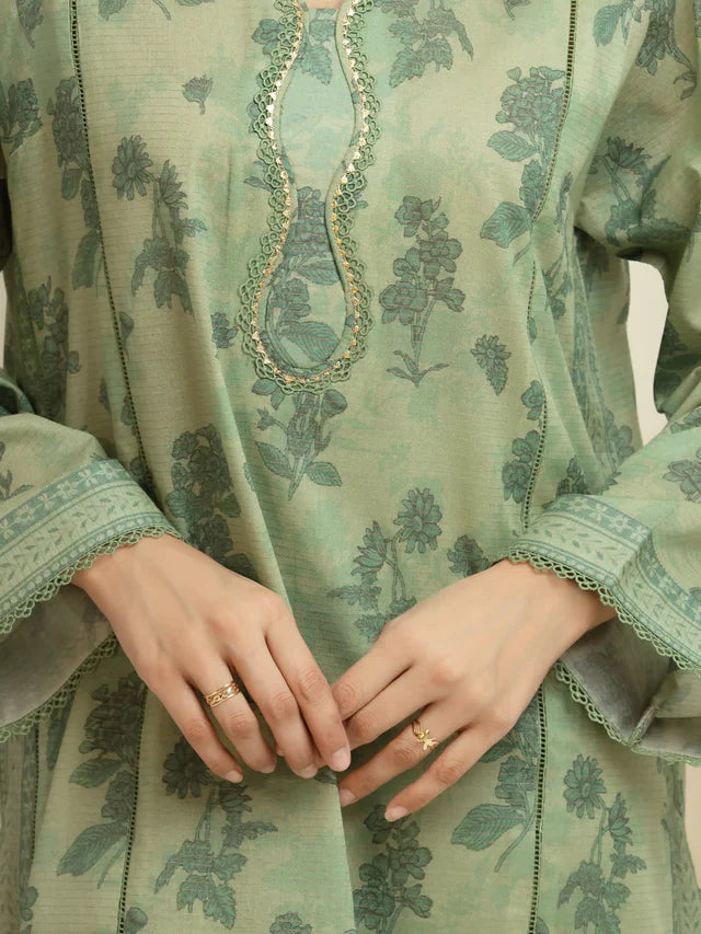 MERAK ZARI | Unstitched 3PC lawn EWU6M6-050-3P