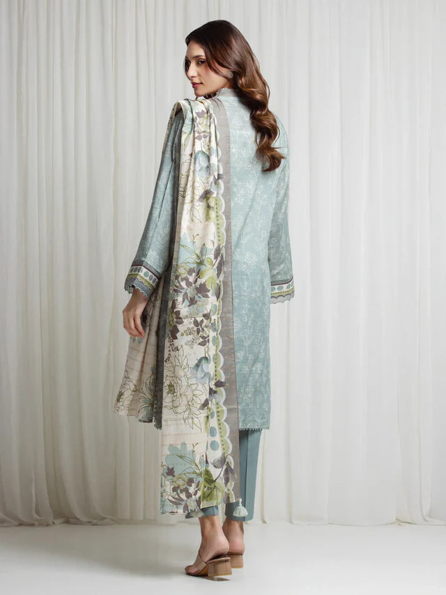 MERAK ZARI | Unstitched 3PC lawn EWU6M6-093-3P