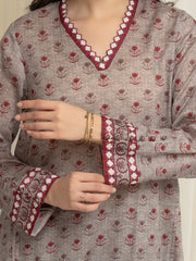 MERAK ZARI | Unstitched 3PC lawn  EWU6M6-039-3P