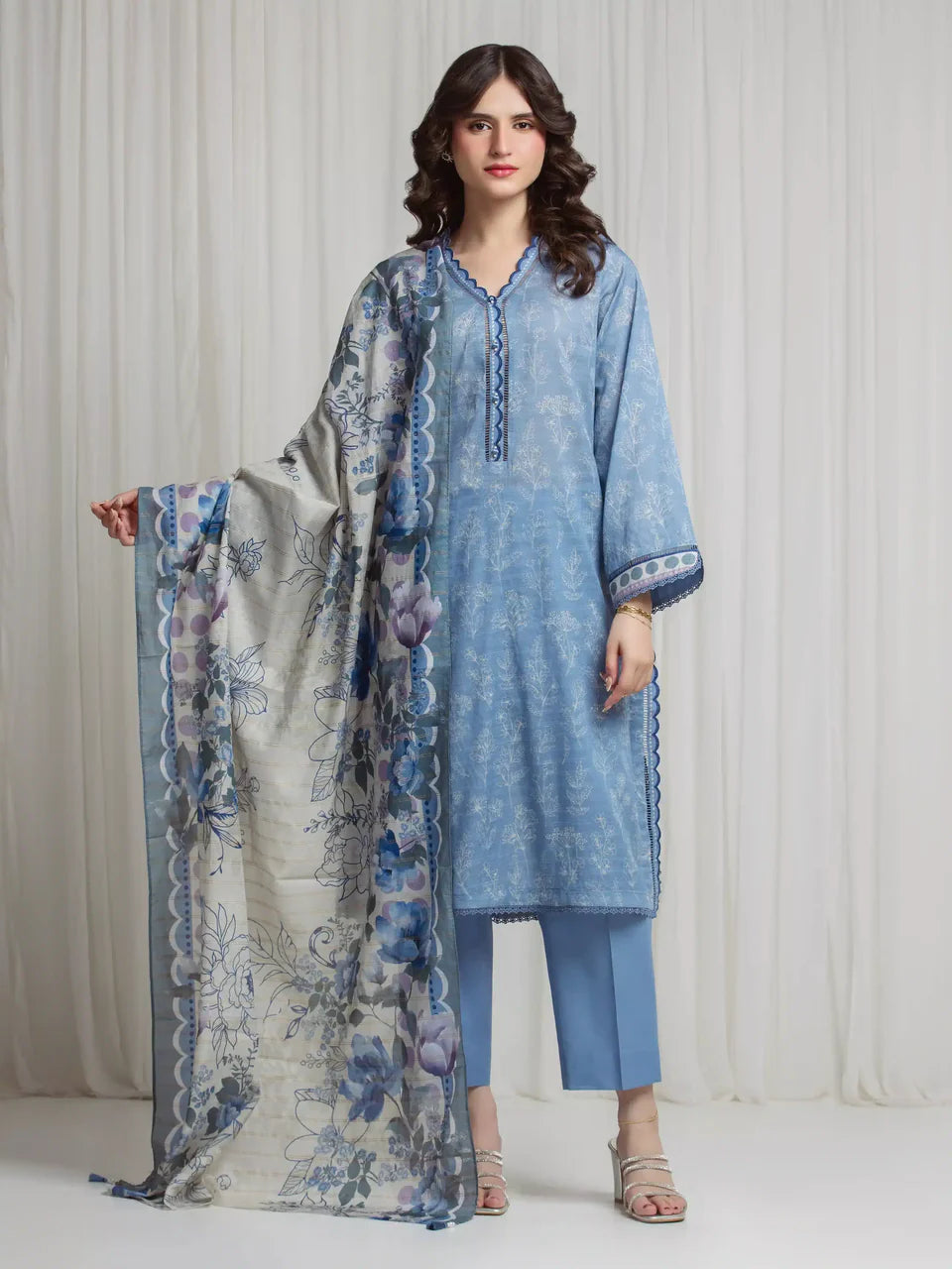 MERAK ZARI | Unstitched 3PC lawn EWU6M6-092-3P