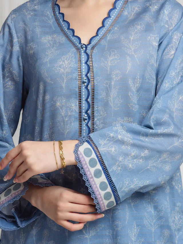 MERAK ZARI | Unstitched 3PC lawn EWU6M6-092-3P