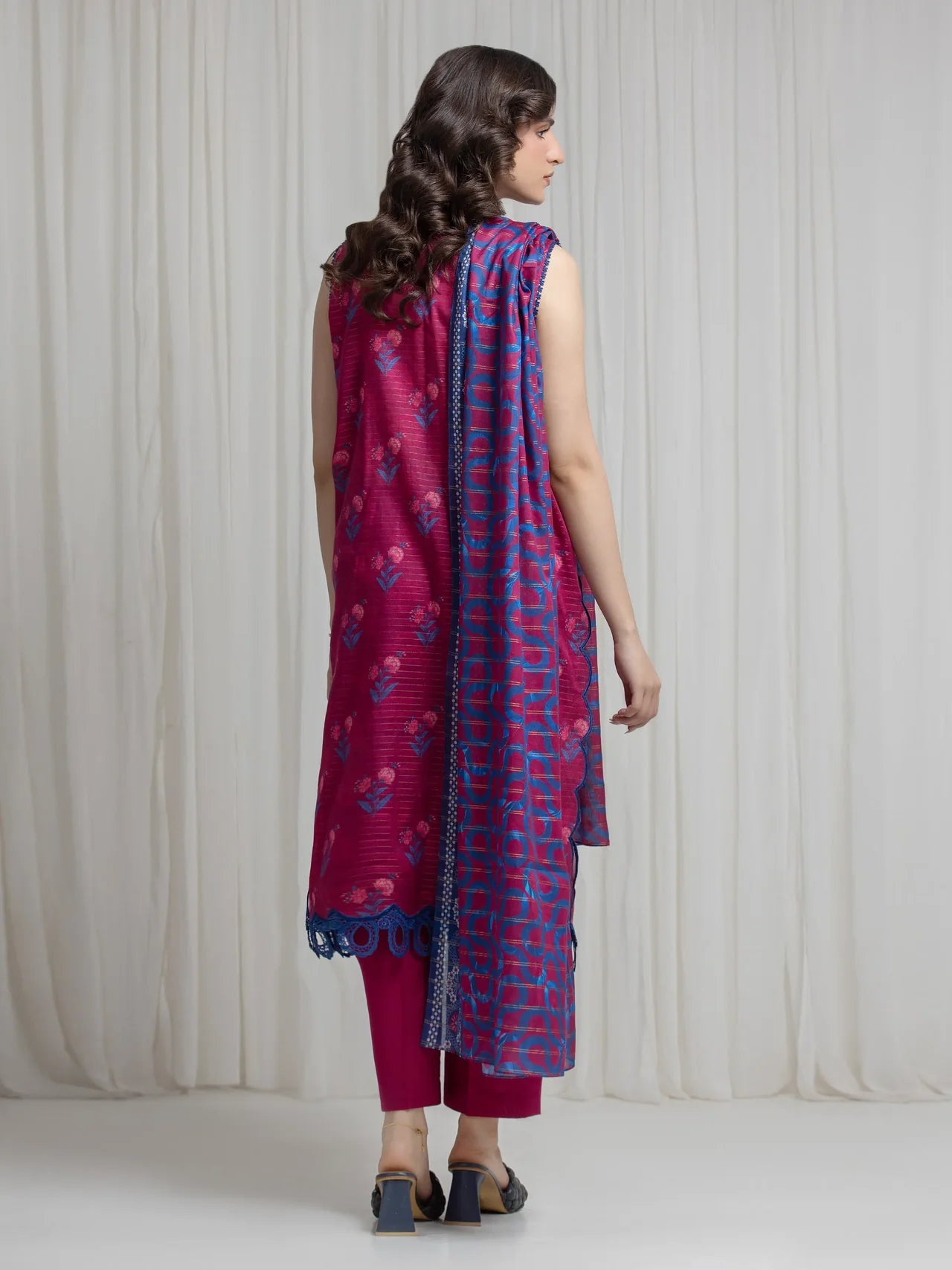 MERAK ZARI | Unstitched 3PC lawn  EWU6M6-078-3P