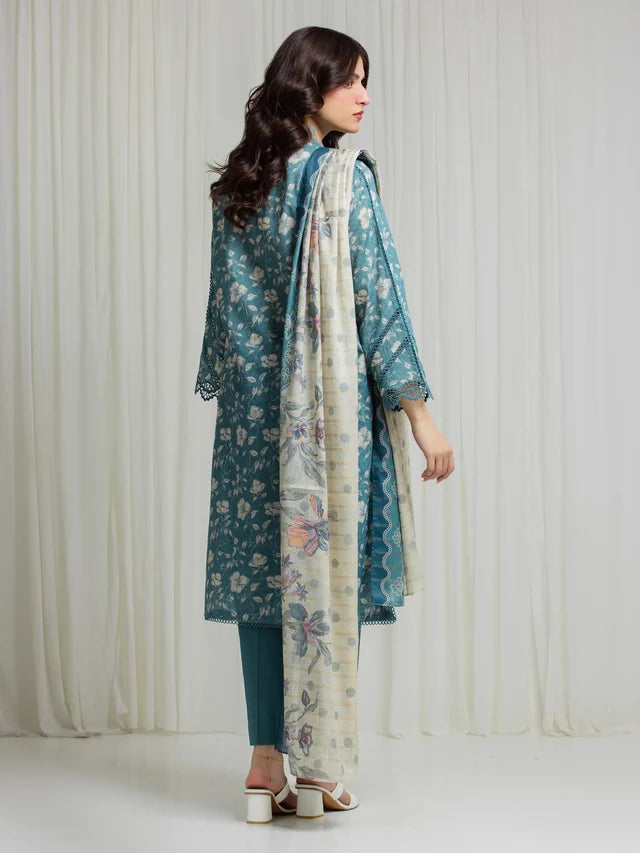 MERAK ZARI | Unstitched 3PC lawn  EWU6M6-097-3P