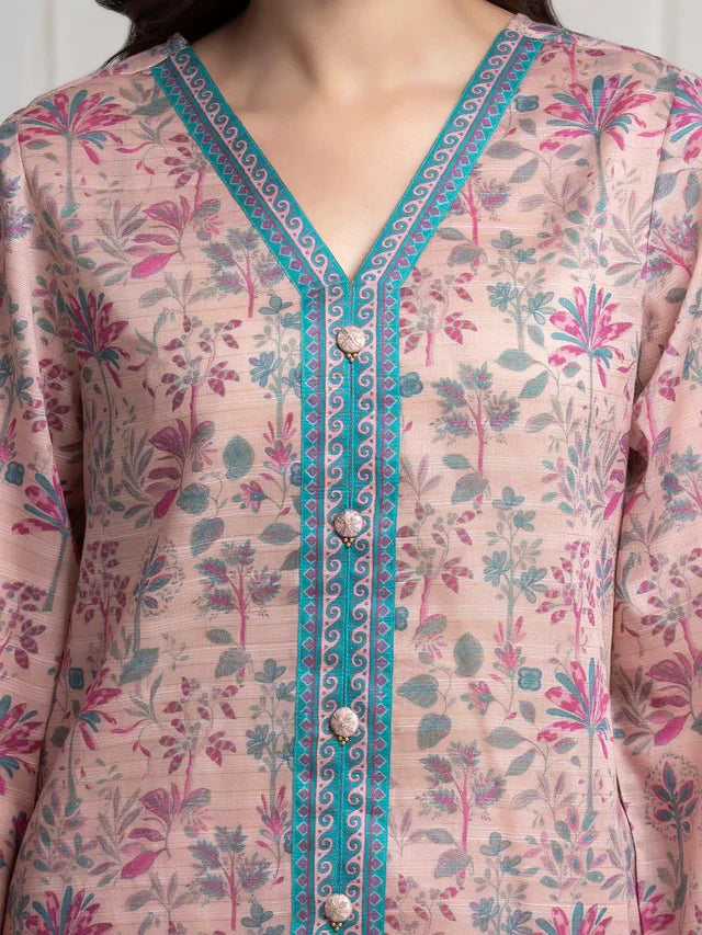 MERAK ZARI | Unstitched 3PC lawn  EWU6M6-056-3P