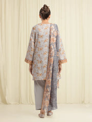 MERAK ZARI | Unstitched 3PC lawn  -EWU6M6-045-3P