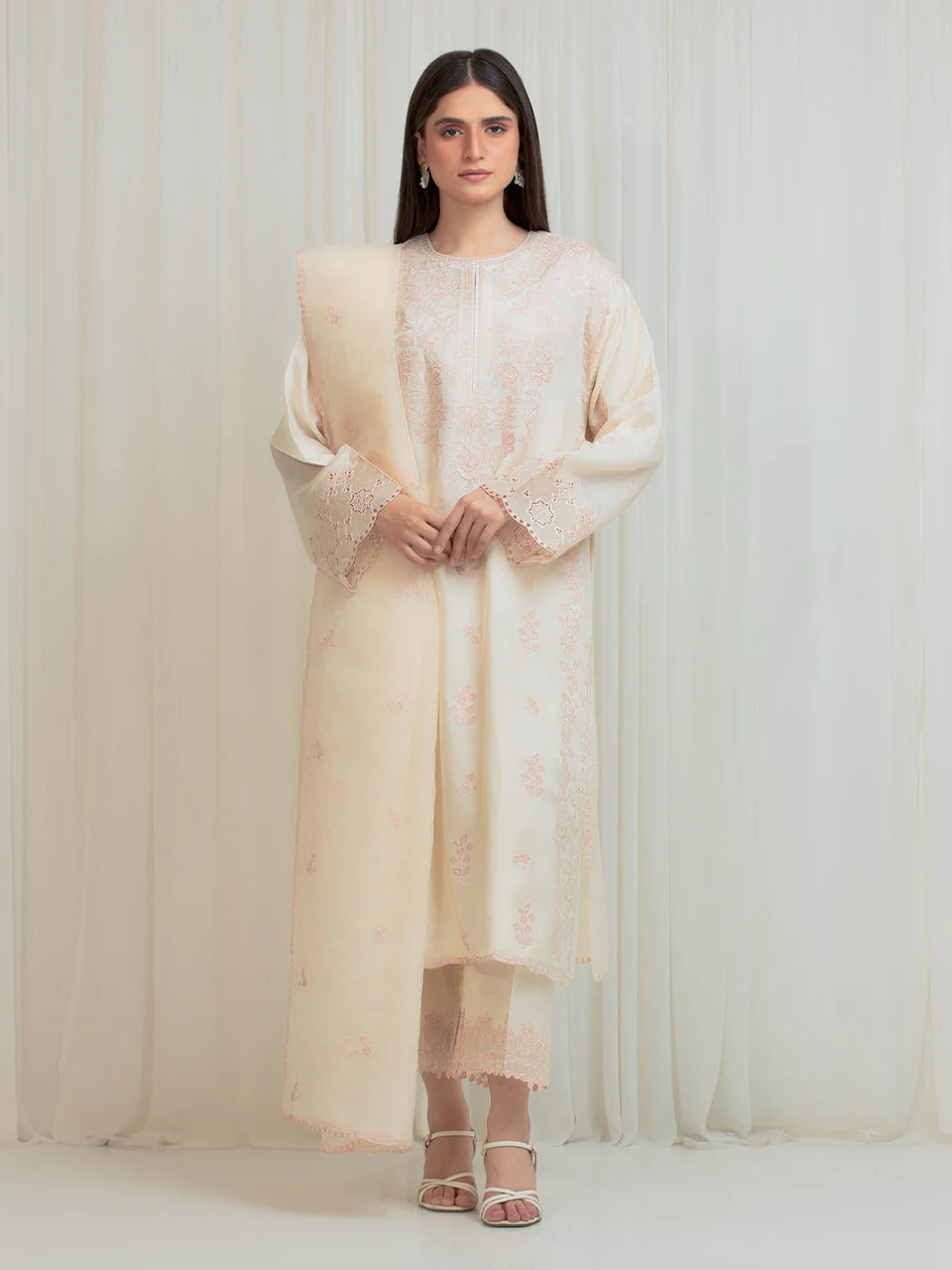 Festive Embroidered | Unstitched Embroidered Silk Suit 3PC