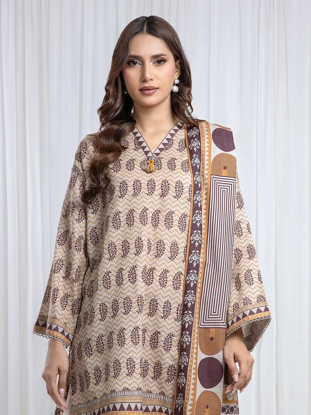ALLURE | Unstitched 3PC Khaddar - EWU6A3-37044-3P