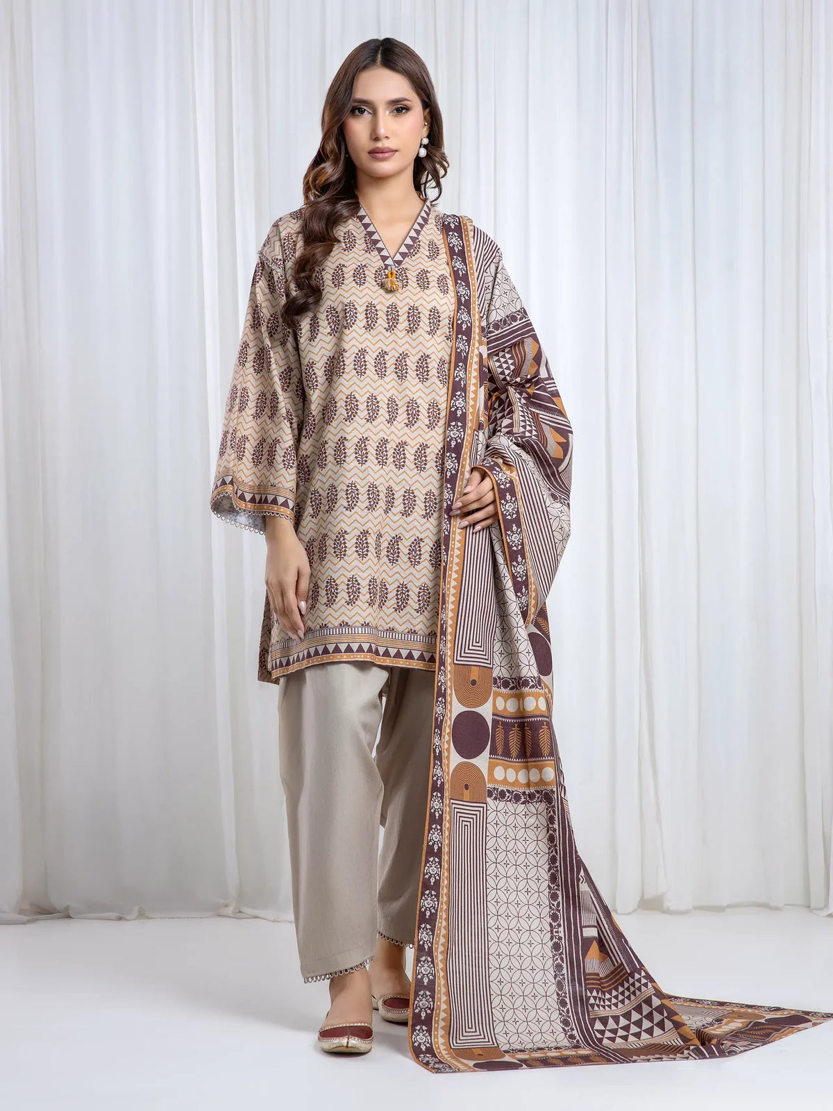 ALLURE | Unstitched 3PC Khaddar - EWU6A3-37044-3P