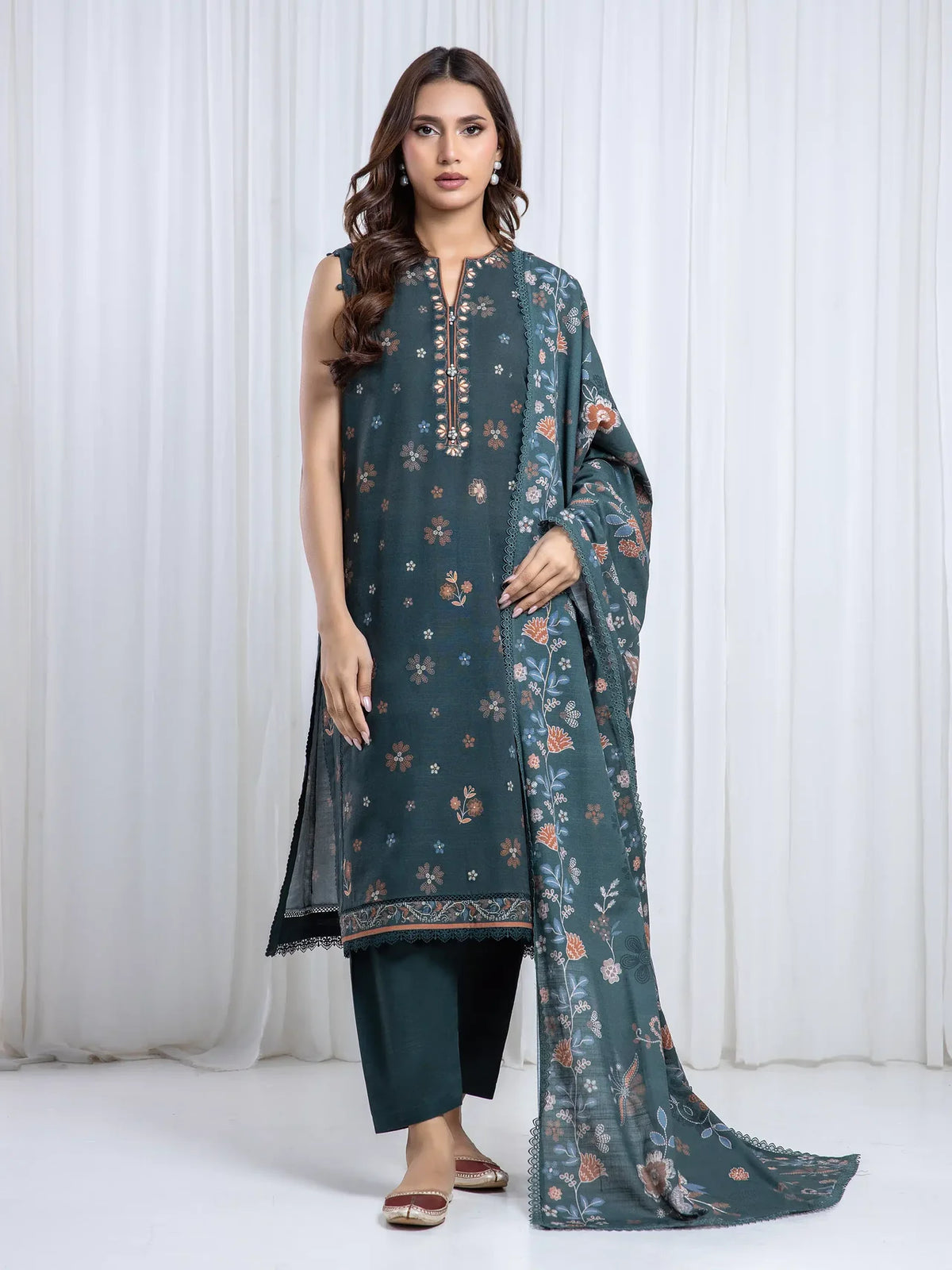 ALLURE | Unstitched 3PC Khaddar - EWU6A3-37073-3P