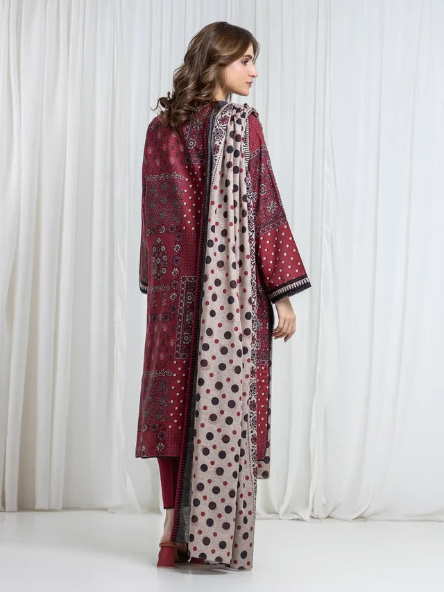 ALLURE | Unstitched 3PC Khaddar - EWU6A3-37107-3P
