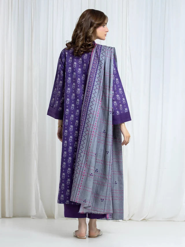 ALLURE | Unstitched 3PC Khaddar - EWU6A3-37100-3P