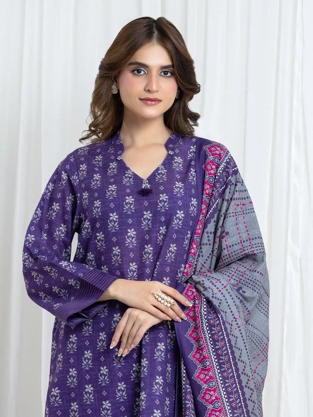 ALLURE | Unstitched 3PC Khaddar - EWU6A3-37100-3P