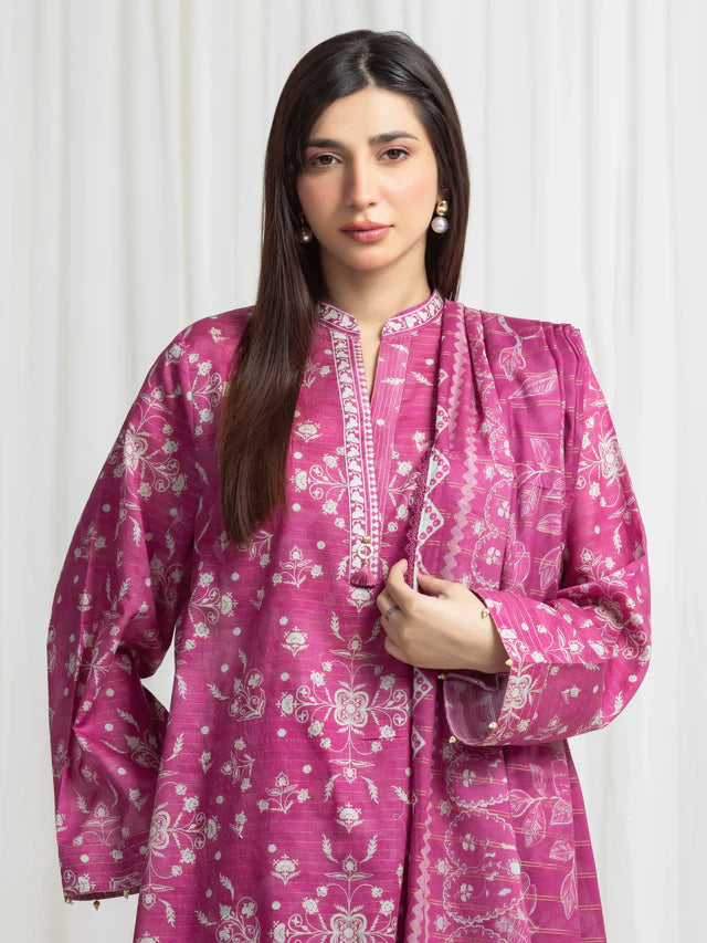 MERAK ZARI | Unstitched 3PC lawn EWU6M6-070-3P