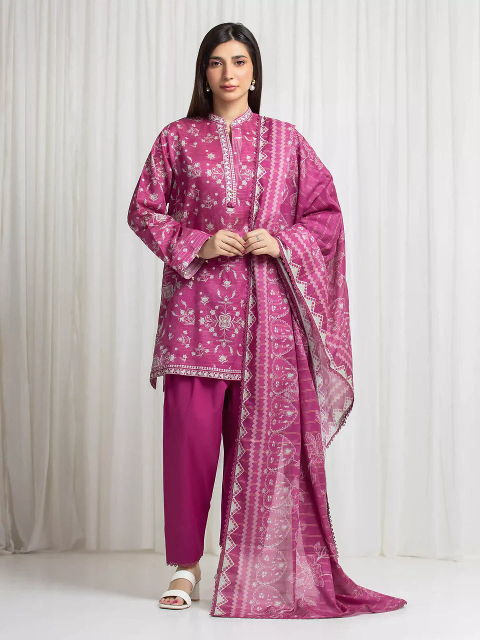 MERAK ZARI | Unstitched 3PC lawn EWU6M6-070-3P