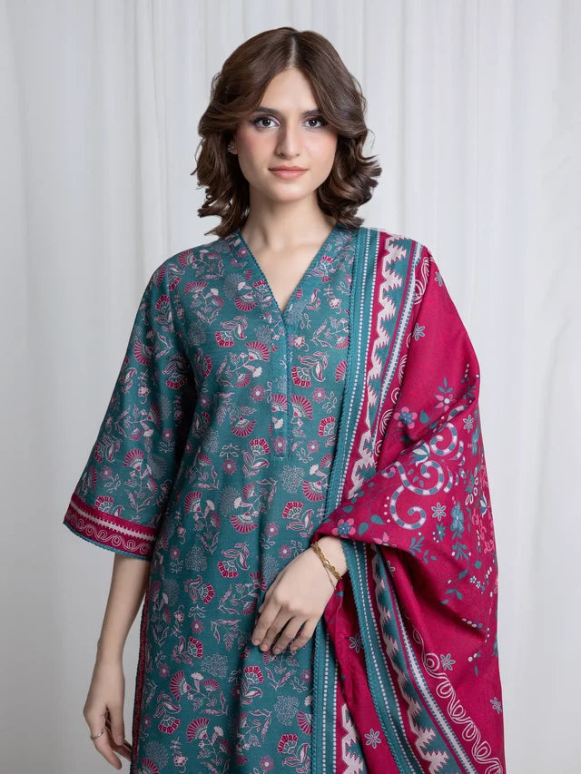 ALLURE | Unstitched 3PC Khaddar - EWU6A3-37043-3P