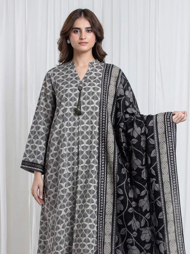 ALLURE | Unstitched 3PC Khaddar - EWU6A3-37184-3P