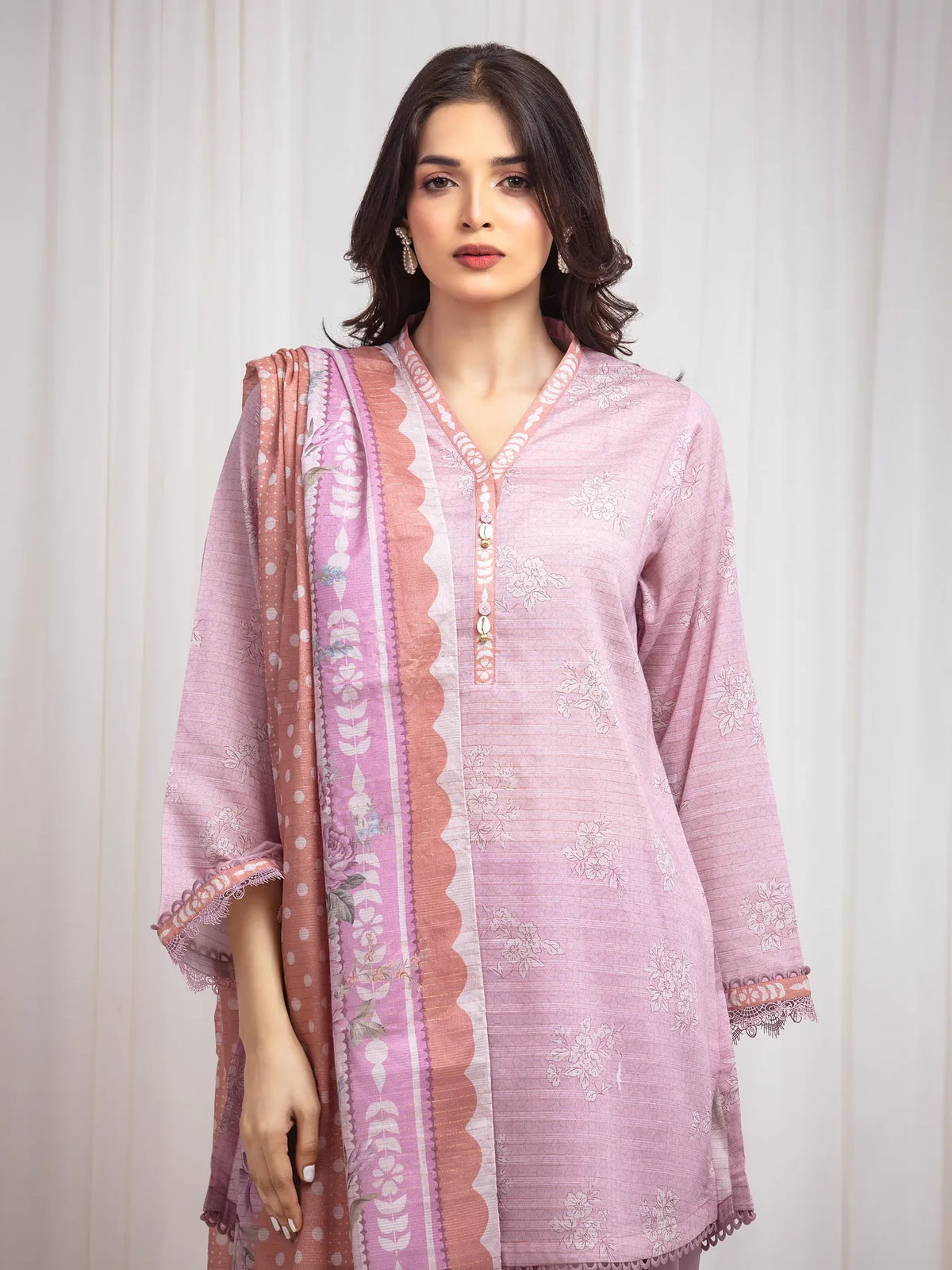 MERAK ZARI | Unstitched 3PC lawn  EWU6M6-021-3P