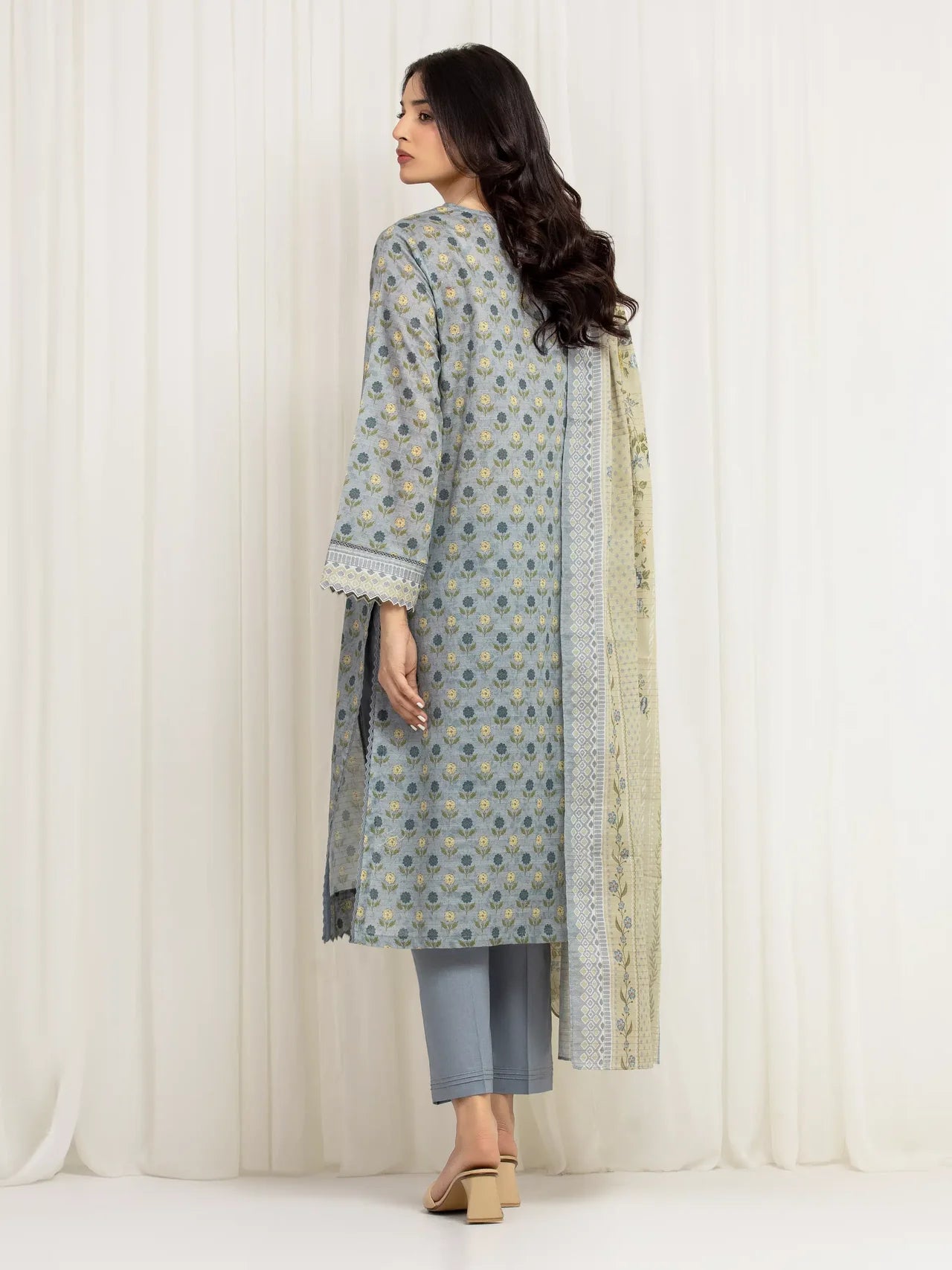 MERAK ZARI | Unstitched 3PC lawn  EWU6M6-023-3P