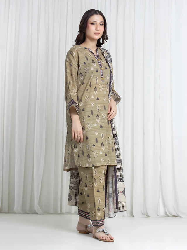 ALLURE | Unstitched 3PC Khaddar - EWU6A3-37182-3P