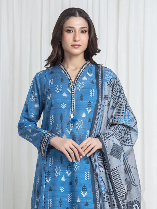 ALLURE | Unstitched 3PC Khaddar - EWU6A3-37183-3P