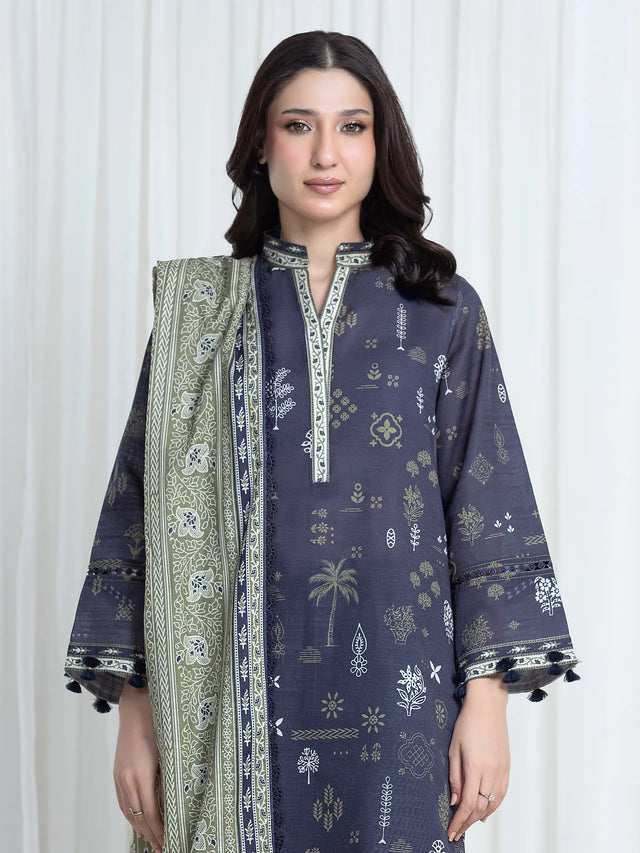 ALLURE | Unstitched 3PC Khaddar - EWU6A3-37112-3P
