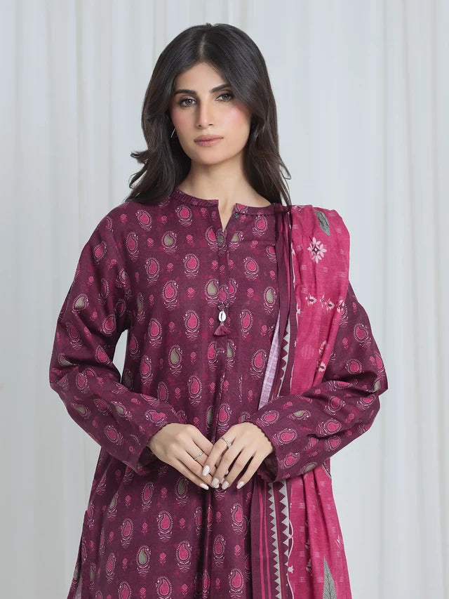 ALLURE | Unstitched 3PC Khaddar - EWU6A3-37064-3P