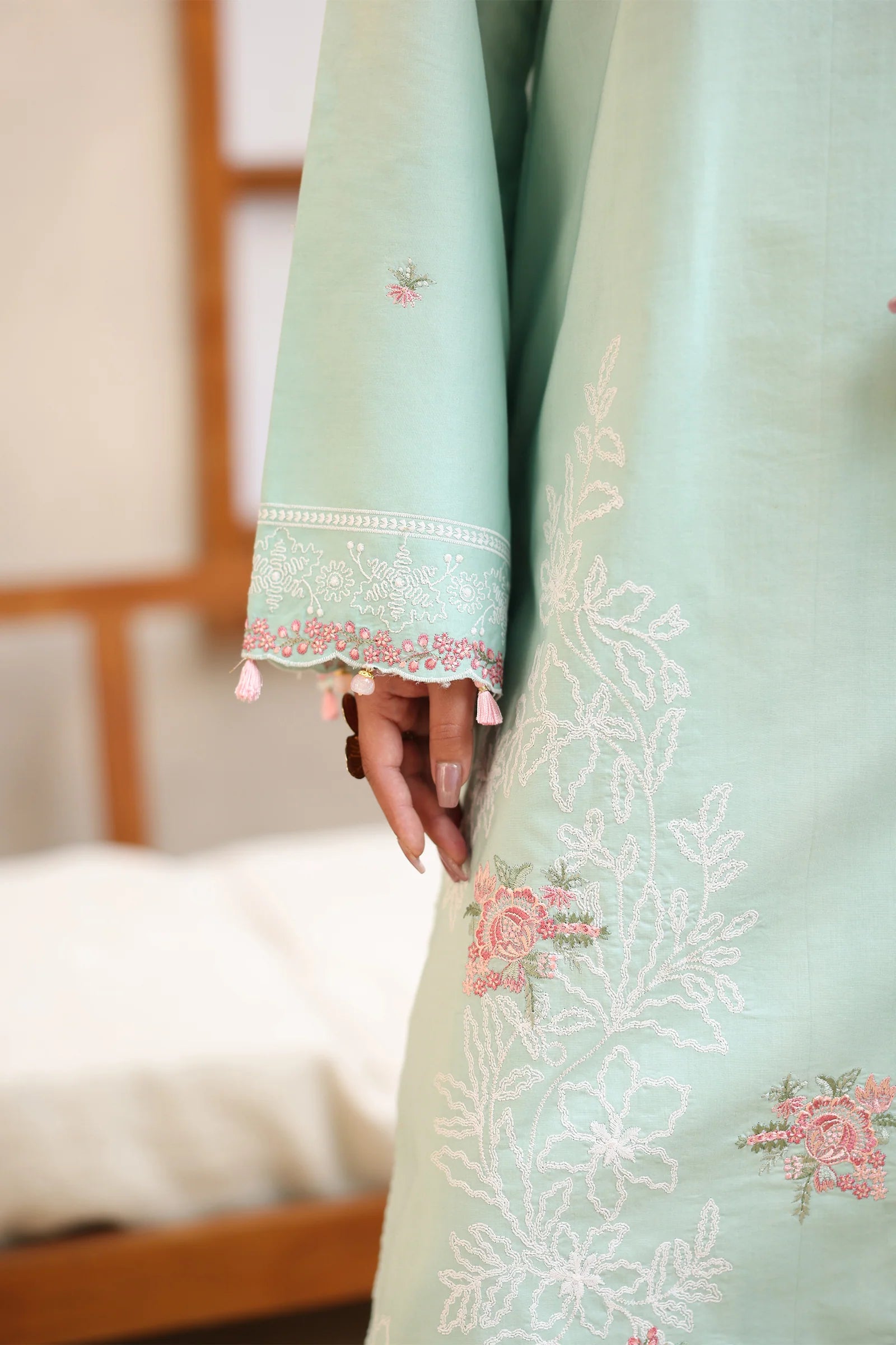 Luxury Embroidered AZURE 3PC Unstitched Lawn By Rangeen By Raaya
