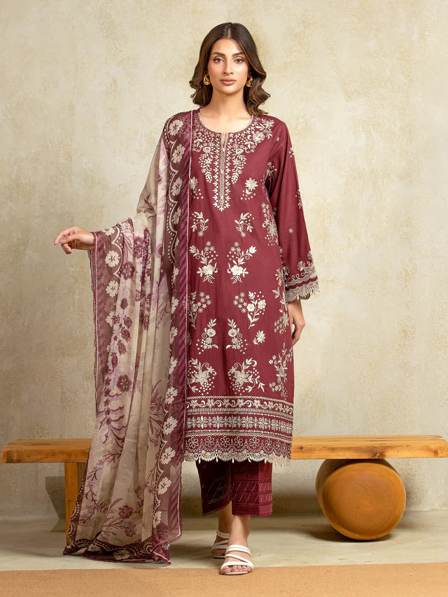 Festive Embroidered | Unstitched 3PC lawn  EWU5V2-31807-3P